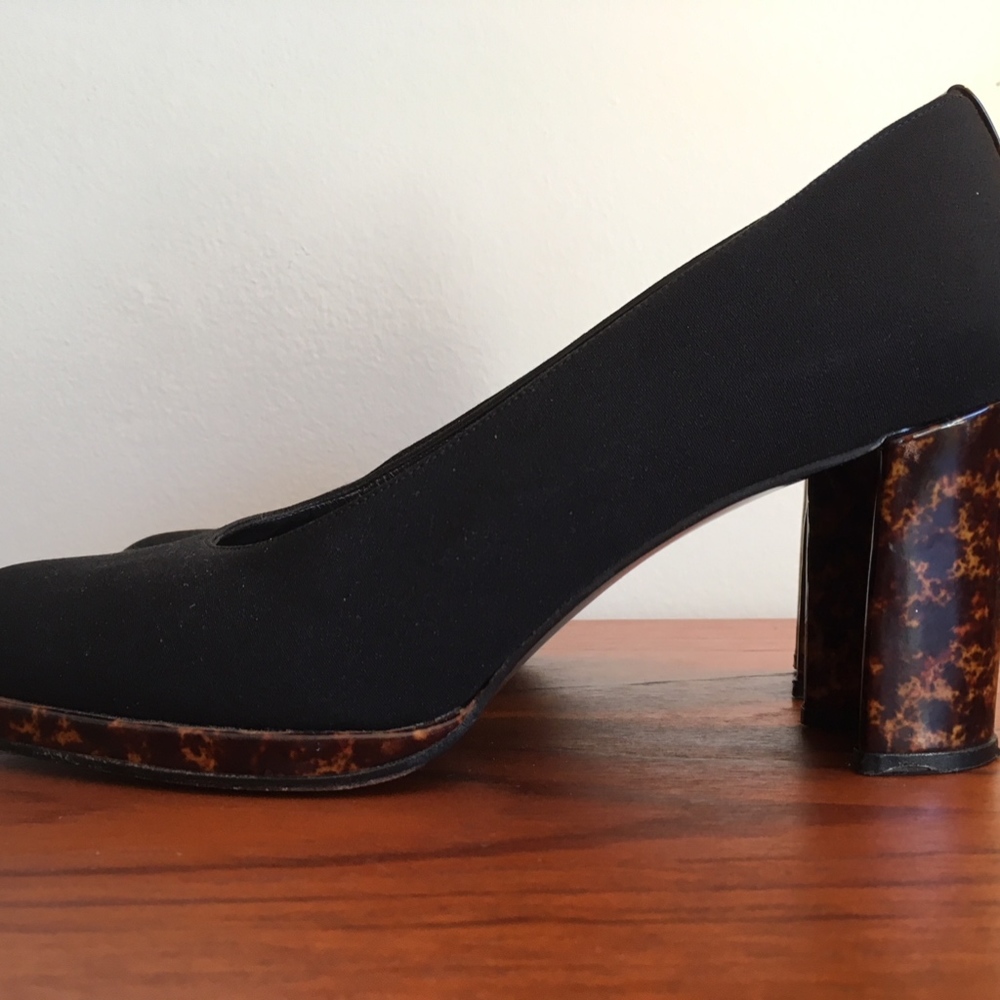 Stuart Weitzman Vintage Tortoise Block Heels